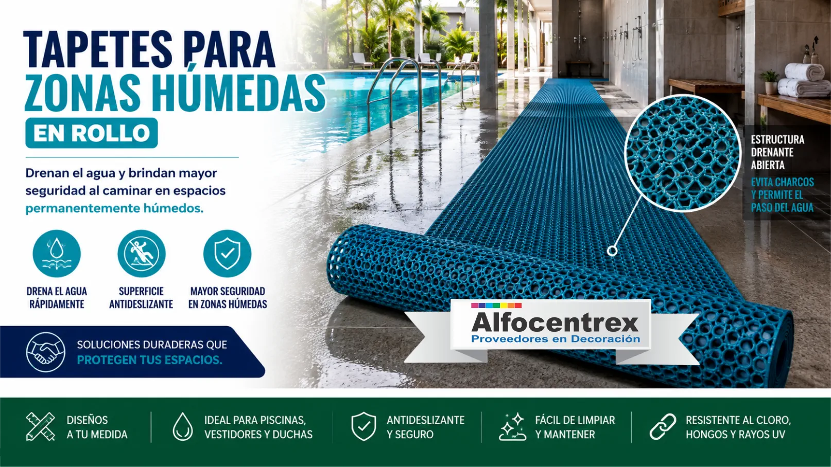 Tapetes Zonas Húmedas en Rollo Alfocentrex