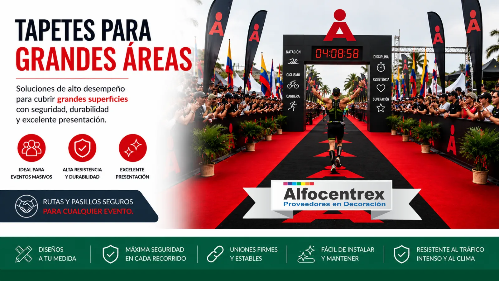 Tapetes para Grandes Áreas y Eventos Alfocentrex